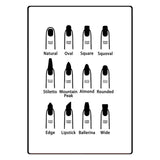 Maxbell Maxbell Nail Shape Display Nail Art Accessories Wall Art Decor Nail Art Tool 30x40cm A