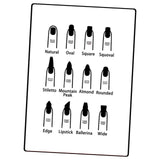 Maxbell Maxbell Nail Shape Display Nail Art Accessories Wall Art Decor Nail Art Tool 30x40cm A