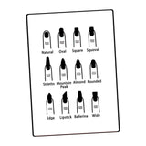 Maxbell Maxbell Nail Shape Display Nail Art Accessories Wall Art Decor Nail Art Tool 30x40cm A