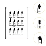 Maxbell Maxbell Nail Shape Display Nail Art Accessories Wall Art Decor Nail Art Tool 30x40cm A