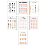 Maxbell Maxbell Nail Shape Display Nail Art Accessories Wall Art Decor Nail Art Tool 30x40cm A