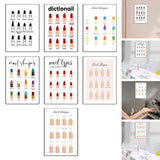 Maxbell Maxbell Nail Shape Display Nail Art Accessories Wall Art Decor Nail Art Tool 30x40cm A
