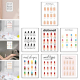 Maxbell Maxbell Nail Shape Display Nail Art Accessories Wall Art Decor Nail Art Tool 30x40cm A