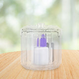 Maxbell Makeup Cotton Swab Jar Portable Qtip Dispenser for Vanity Countertop Dresser
