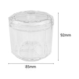 Maxbell Makeup Cotton Swab Jar Portable Qtip Dispenser for Vanity Countertop Dresser