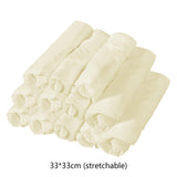 Maxbell 12Pcs Face Cradle Covers Massage Table Headrest Covers for Salon Bed SPA Bed Beige