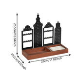 Maxbell Earrings Holder Ear Studs Storage Rack for Valentines Bedroom Dressing Table brown base