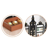 Maxbell Earrings Holder Ear Studs Storage Rack for Valentines Bedroom Dressing Table brown base