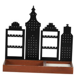 Maxbell Earrings Holder Ear Studs Storage Rack for Valentines Bedroom Dressing Table brown base
