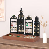 Maxbell Earrings Holder Ear Studs Storage Rack for Valentines Bedroom Dressing Table brown base
