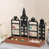 Maxbell Earrings Holder Ear Studs Storage Rack for Valentines Bedroom Dressing Table brown base