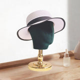 Hat Display Stand Mannequin Head Model for Barbershop Shopping Mall Business gold base