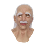 Maxbell Realistic Old Men Mask Headgear Full Head Mask for Halloween Party Carnivals style B