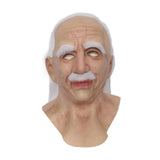 Maxbell Realistic Old Men Mask Headgear Full Head Mask for Halloween Party Carnivals style B