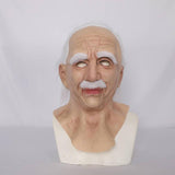 Maxbell Realistic Old Men Mask Headgear Full Head Mask for Halloween Party Carnivals style B