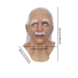 Maxbell Realistic Old Men Mask Headgear Full Head Mask for Halloween Party Carnivals style B