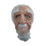 Maxbell Realistic Old Men Mask Headgear Full Head Mask for Halloween Party Carnivals style E