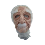 Maxbell Realistic Old Men Mask Headgear Full Head Mask for Halloween Party Carnivals style E