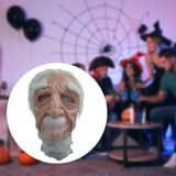 Maxbell Realistic Old Men Mask Headgear Full Head Mask for Halloween Party Carnivals style E