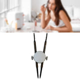 Maxbell Stainless Steel Eyebrow Stencil Compact Makeup Tool for Practice Gift Travel argent