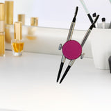 Maxbell Stainless Steel Eyebrow Stencil Compact Makeup Tool for Practice Gift Travel rose