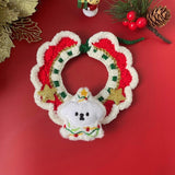 Maxbell Cat Knitted Collar for Dogs Cats Kitten Necklace Scarf for Christmas Holiday M
