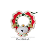 Maxbell Cat Knitted Collar for Dogs Cats Kitten Necklace Scarf for Christmas Holiday M