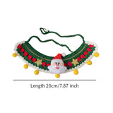 Maxbell Cat Knitted Collar Festive Decoration Dress up Soft for Dogs Cats Hand Woven yellow balls S