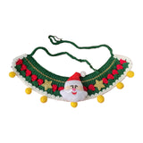 Maxbell Cat Knitted Collar Festive Decoration Dress up Soft for Dogs Cats Hand Woven yellow balls M