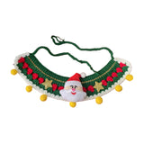 Maxbell Cat Knitted Collar Festive Decoration Dress up Soft for Dogs Cats Hand Woven yellow balls M