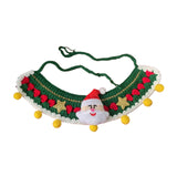 Maxbell Cat Knitted Collar Festive Decoration Dress up Soft for Dogs Cats Hand Woven yellow balls M