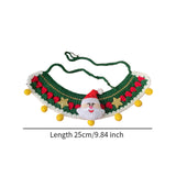 Maxbell Cat Knitted Collar Festive Decoration Dress up Soft for Dogs Cats Hand Woven yellow balls M