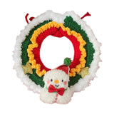 Maxbell Cat Knitted Collar Festive Decoration Dress up Soft for Dogs Cats Hand Woven snowman S