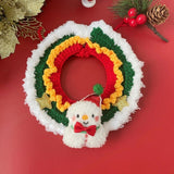 Maxbell Cat Knitted Collar Festive Decoration Dress up Soft for Dogs Cats Hand Woven snowman S