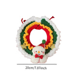 Maxbell Cat Knitted Collar Festive Decoration Dress up Soft for Dogs Cats Hand Woven snowman S