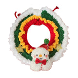 Maxbell Cat Knitted Collar Festive Decoration Dress up Soft for Dogs Cats Hand Woven snowman M