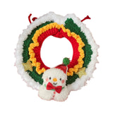 Maxbell Cat Knitted Collar Festive Decoration Dress up Soft for Dogs Cats Hand Woven snowman M