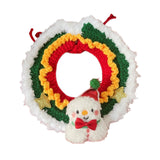 Maxbell Cat Knitted Collar Festive Decoration Dress up Soft for Dogs Cats Hand Woven snowman M