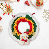 Maxbell Cat Knitted Collar Festive Decoration Dress up Soft for Dogs Cats Hand Woven snowman M