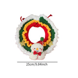 Maxbell Cat Knitted Collar Festive Decoration Dress up Soft for Dogs Cats Hand Woven snowman M
