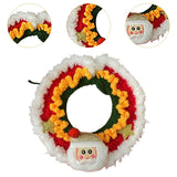 Maxbell Cat Knitted Collar Festive Decoration Dress up Soft for Dogs Cats Hand Woven santa claus S