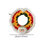 Maxbell Cat Knitted Collar Festive Decoration Dress up Soft for Dogs Cats Hand Woven santa claus S