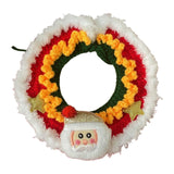 Maxbell Cat Knitted Collar Festive Decoration Dress up Soft for Dogs Cats Hand Woven santa claus M