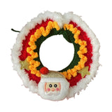 Maxbell Cat Knitted Collar Festive Decoration Dress up Soft for Dogs Cats Hand Woven santa claus M