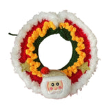 Maxbell Cat Knitted Collar Festive Decoration Dress up Soft for Dogs Cats Hand Woven santa claus M
