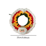 Maxbell Cat Knitted Collar Festive Decoration Dress up Soft for Dogs Cats Hand Woven santa claus M