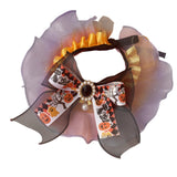 Halloween Cat Collar Halloween Party Decoration Holiday Neckwear for Festive Orange Violet S