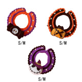 Maxbell Halloween Cat Costume Collar for Dogs Cats Knitted for Party Holiday Festive Black Ghost S