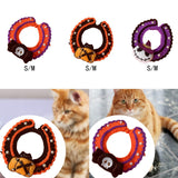 Maxbell Halloween Cat Costume Collar for Dogs Cats Knitted for Party Holiday Festive Black Ghost S