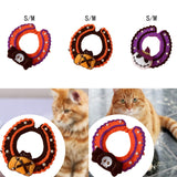 Maxbell Halloween Cat Costume Collar for Dogs Cats Knitted for Party Holiday Festive Black Ghost S